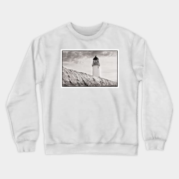 Over the Lighthouse garden wall - Mull of Galloway lighthouse, Scotland Crewneck Sweatshirt by richflintphoto